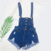 CbuCyi Fashion Denim Overalls for Women Jumpsuit Female Denim Rompers Womens Playsuit Salopette Straps Overalls Shorts Rompers