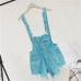 CbuCyi New Vogue Women Denim Playsuits Salopette Straps Cotton Short Romper Loose Casual Overalls Shorts Rompers Ladies Playsuit