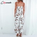 Conmoto 2019 Beach Bohemian Jumpsuits Women Spaghetti Strap Wide Leg Summer Jumpsuit Rompers Casual Jumpsuit Romper