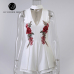 Conmoto Summer Elegant V Neck Floral Women Playsuit Sleeveless White Jumpsuits Rompers Casual Beach Overall Embroidery Plus Size