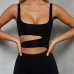 Cryptographic Black Cut-Out Sexy Backless Playsuits Casual Fitness Summer Bodycon Jumpsuit Women Fashion Body Stretchy Shorts