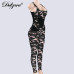 Dulzura camouflage print 2018 summer autumn women jumpsuit backless female sexy sportswear fitness sporting leggings