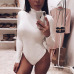 Dulzura long sleeve women bodysuit turtleneck sexy slid 2018 autumn winter female warm clothes slim fit fashion body suit