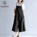 EaseHut 2019 Plus Size Women Cotton Pockets Long Wide Leg Romper Strappy Dungaree Overalls Casual Loose Solid Jumpsuit Trousers