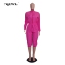 FQLWL Streetwear Rompers Womens Jumpsuit Long Sleeve Pink Black Jumpsuit Female 2018 Casual Bodycon Overalls For Women Playsuit