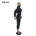 FQLWL Streetwear Rompers Womens Jumpsuit Long Sleeve Pink Black Jumpsuit Female 2018 Casual Bodycon Overalls For Women Playsuit