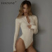 Fantoye Sexy Long Sleeve Bodysuits Women 2018 Autumn Winter Black Slim Bodycon Jumpsuits Rompers Ladies Stretchy Bodysuit Tops