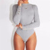 Fashion Sexy Women Long Sleeve O Neck Stretch Bodysuit Lady Leotard Body Tops Europe and America