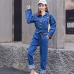 Fashion Streetwear Style Denim Overalls Women 2018 Autumn Long Sleeve Bodysuit High Waist Jeans Bodycon Romper Wide Leg Jumpsuit