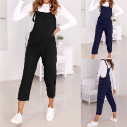 Fashion summer jumpsuit woman 2018Spaghetti Strap Wide Legs Bodycon Jumpsuit Trousers Clubwear Romper pantaloni siamesi Y26