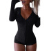 Free Ostrich Bodysuit Womens Sexy V Neck Stretch Long Sleeve Jumpsuit Shorts Pants Slim Rompers Womens Casual Playsuit N30