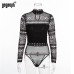 Gagaopt 2018 Autumn Lace Bodysuit Women Black Long Sleeve Sexy Bodysuit Ladies Hollow Out Bodycon Bodysuit Jumpsuit Overalls