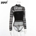 Gagaopt 2018 Autumn Lace Bodysuit Women Black Long Sleeve Sexy Bodysuit Ladies Hollow Out Bodycon Bodysuit Jumpsuit Overalls