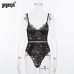 Gagaopt 2018 Lace Bodysuit Women Fashion Sexy Bodysuit Elegant Hallow Out Black Bodysuit Teddy Romper Jumpsuit Streetwear