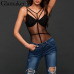 Glamaker Mesh black sexy teddy bodysuit Women transparent strap bodysuit Female summer bandage bodysuit one-pieces 2019 jumpsuit