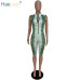 HAOYUAN Snake Skin Sexy Playsuit Casual One Piece Bodycon Shorts Rompers Womens Jumpsuit Streetwear Snakeskin Party Bodysuit