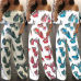 Hot Jumpsuits Women Clubwear Short Sleeve Playsuit Sexy Floral Print Rompers Womens Jumpsuit Long Trousers Pants