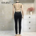 Hot Sale Pearl Chain Sexy Backless Jumpsuit Women Sleeveless Skinny Bodycon Rompers Women Party Overalls Casual Tassel Playsuits