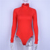 Hugcitar cotton long sleeve high neck bodycon sexy bodysuit women 2017 autumn winter red solid female fashion party body