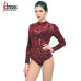 IDress Black Red Blue Ladies Bodysuit Top Woman Long Sleeve Rompers Bodysuit Macacao Body Feminino Lace Romper Women 2017