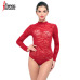 IDress Black Red Blue Ladies Bodysuit Top Woman Long Sleeve Rompers Bodysuit Macacao Body Feminino Lace Romper Women 2017