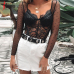 IDress Black White Sexy Club Party Bodysuit Combinaison Femme Macacao Feminino Women Overall with Lace Latex Bodycon Bodysuits