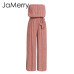 JaMerry Sexy off shoulder long jumpsuit romper women Sashes jumpsuit playsuit rompers Summer solid leopard print overalls 2019