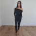 Jumpsuits For Women Sexy 2019 Summer New Arrival High Street Style Elegant Long Sleeve Slash-Neck Off Shoulder Jumpsuit Rompers