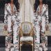 Jumpsuits for Women 2018 Women Sexy V-Neck Floral Leaf Printed Long Sleeve Sparkly Capelet Loose Playsuit