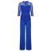 Lace Jumpsuit Women Rompers 2019 Summer Elegant Ladies Office Work Wear overalls for Women Wide Leg Playsuit Tracksuit Long Pant