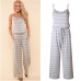 Lace Up Floral Print Women Jumpsuit 2018 Summer Casual Loose Style Wide Leg Girls Beach Jumpsuits Rompers Female Overalls