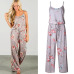 Lace Up Floral Print Women Jumpsuit 2018 Summer Casual Loose Style Wide Leg Girls Beach Jumpsuits Rompers Female Overalls