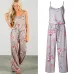 Lace Up Floral Print Women Jumpsuit 2018 Summer Casual Loose Style Wide Leg Girls Beach Jumpsuits Rompers Female Overalls