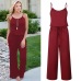 Lace Up Floral Print Women Jumpsuit 2018 Summer Casual Loose Style Wide Leg Girls Beach Jumpsuits Rompers Female Overalls