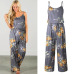 Lace Up Floral Print Women Jumpsuit 2018 Summer Casual Loose Style Wide Leg Girls Beach Jumpsuits Rompers Female Overalls