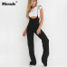 Missufe Solid Multi Colors High Waist Fashion Sexy Bodysuits For Women 2018 Summer Jumpsuits Slim Bandage Women's Playsuits