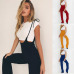 Missufe Solid Multi Colors Slim Bandage Women's Jumpsuits High Waist Sexy Trousers For Women 2018 Summer Ladies Cargo Bodysuits