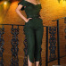 New Fashion Women Ruffles Neck High Waist Clubwear Jumpsuit Playsuit Bandage Female Party Romper Long Trousers Clothes