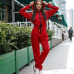 New Fashion Women Sexy Jumpsuit Long Sleeve High Waist Jumpsuit Hoodies Street Wear Drawrsing Jumpsiut Romper Long Trousers