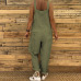 New Vintage Cotton Linen Jumpsuits Casual Women Overalls Wide Leg Pants Heigh Quality Vocation Dungarees Long Trousers Female