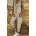 New Vintage Cotton Linen Jumpsuits Casual Women Overalls Wide Leg Pants Heigh Quality Vocation Dungarees Long Trousers Female