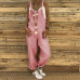 New Vintage Cotton Linen Jumpsuits Casual Women Overalls Wide Leg Pants Heigh Quality Vocation Dungarees Long Trousers Female