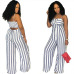 Newly Women Jumpsuit Lady Strap Stripe Romper womens Jumpsuit Bodysuit Bodycon Party streetwear Outfit Clothes