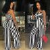 Newly Women Jumpsuit Lady Strap Stripe Romper womens Jumpsuit Bodysuit Bodycon Party streetwear Outfit Clothes