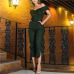 Off shoulder women jumpsuit with belt Elegant stylish jumpsuit Layered ruffle split leg high waist jumpsuits Female overalls