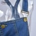 Pickyourlook Women Plus Size Overalls Denim Jumpsuit Blue Fashion Strap Lady Bodysuit Backless Large Size Female Body Rompers