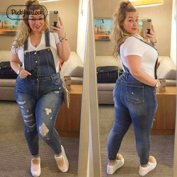 Pickyourlook Women Plus Size Overalls Denim Jumpsuit Blue Fashion Strap Lady Bodysuit Backless Large Size Female Body Rompers