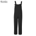 Plus Size Combinaison Femme Bib Overalls Womens Jumpsuits 2019 ZANZEA Backless Rompers Playsuit Female Harem Pants Pantalon 5XL