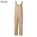 Plus Size Combinaison Femme Bib Overalls Womens Jumpsuits 2019 ZANZEA Backless Rompers Playsuit Female Harem Pants Pantalon 5XL