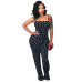 Plus Size Polka Dot Sleeveless Women Jumpsuit Bandeau Strapless Sexy Long Womens Jumpsuit Rompers Outwear S M L XL XXL 3XL